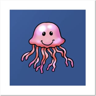 cute jellyfish Posters and Art